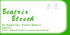beatrix blesch business card